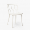 Set 2 stolar design polypropen kvadratiskt beige bord 70x70cm Saiku Val