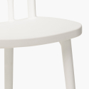 Set 2 stolar design polypropen kvadratiskt beige bord 70x70cm Saiku Mått