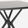 Set kvadratiskt svart bord 70x70cm 2 stolar utomhus design Saiku Dark 