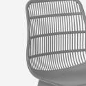 Set 2 stolar modern design runt beige bord 80cm utomhus Bardus 