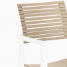 Set 2 stolar kvadratiskt beige bord 70x70cm polypropen utomhus Clue Bestånd