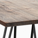 set industriellt bord i trä 60x60cm 4 pallar kök bar mason noix 