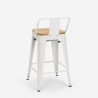 set 4 pallar bord 60x60cm industriell design bar mason steel top light 