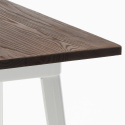 set högt bord 60x60cm 4 pallar trä industriellt bar bent white Bestånd