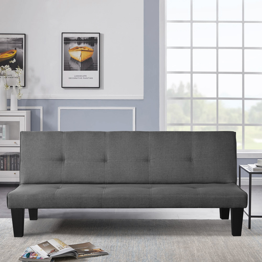 2 -sits bäddsoffa klick klack tyg modern design hem kontor Neluba
