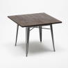 set kvadratiskt bord 80x80cm Lix industriell design 4 stolar anvil Inköp