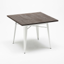 set 4 stolar kvadratiskt bord 80x80cm trä metall anvil light Inköp