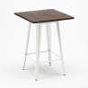 set högt bord trä metall 60x60cm 4 vintage pallar bar axel white Pris