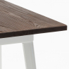 set högt bord trä metall 60x60cm 4 vintage pallar bar axel white Inköp