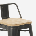 set 4 pallar vintage högt industriellt bord 60x60cm bar kök rush Val