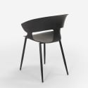 set 4 stolar kvadratiskt bord 80x80cm industriell design reeve black 