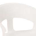 Set matbord 80x80cm trä metall 4 stolar design Reeve White 