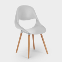 Set vitt kvadratiskt bord 80x80cm 4 stolar skandinavisk design Dax Light Pris