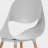 Set vitt kvadratiskt bord 80x80cm 4 stolar skandinavisk design Dax Light 