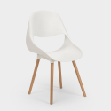 Set runt vitt bord 100cm skandinavisk design 4 stolar Midlan Light Val