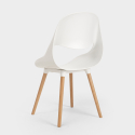 Set runt vitt bord 100cm skandinavisk design 4 stolar Midlan Light Modell