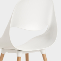 Set runt vitt bord 100cm skandinavisk design 4 stolar Midlan Light Mått