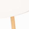 Set runt vitt bord 100cm skandinavisk design 4 stolar Midlan Light 