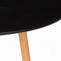 Set runt svart matbord  100cm 4 design stolar Midlan Dark 