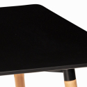 Set 4 stolar skandinavisk design rektangulärt bord 80x120cm Flocs Dark 