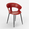 Set 4 stolar modern design bord 80x80cm industriellt restaurang kök Maeve 