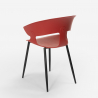 Set 4 stolar modern design bord 80x80cm industriellt restaurang kök Maeve Dark 