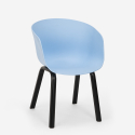 Set 4 stolar polypropen metall bord 80x80cm kvadratiskt Krust Light Pris