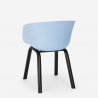 Set kvadratisk matbord 80x80cm metall 4 stolar modern design Krust Dark Kostnad