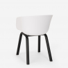 Set kvadratisk matbord 80x80cm metall 4 stolar modern design Krust Dark 