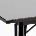 Set kvadratisk matbord 80x80cm metall 4 stolar modern design Krust Dark 