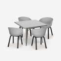 set kvadratisk matbord 80x80cm 4 stolar modern design krust Bestånd