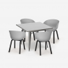 set kvadratisk matbord 80x80cm 4 stolar modern design krust Bestånd