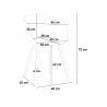 set kvadratisk matbord 80x80cm 4 stolar modern design krust 