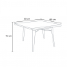 set kvadratisk matbord 80x80cm 4 stolar modern design krust 