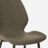 Set köksbord 80x80cm 4 konstläder stolar design Wright 