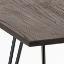 set kvadratiskt bord 80x80cm trä metall 4 vintage stolar hedges dark 
