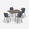 set kvadratiskt bord 80x80cm kök bar 4 stolar design howe light Modell