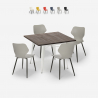 set kvadratiskt bord 80x80cm kök bar 4 stolar design howe light Rea