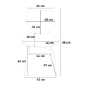 set 4 stolar polypropen kvadratiskt bord 80x80cm metall howe dark 