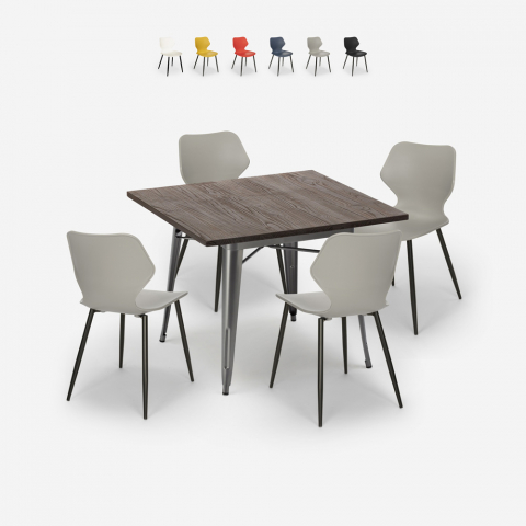 set bar kök kvadratiskt bord 80x80cm 4 stolar modern design howe Kampanj