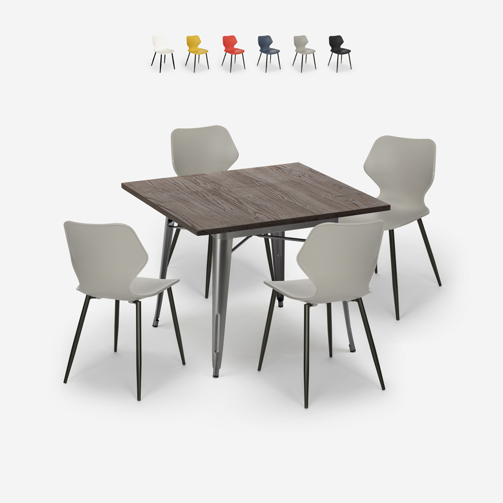 set bar kök kvadratiskt bord 80x80cm 4 stolar modern design howe