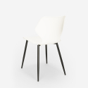 Set kvadratiskt bord 80x80cm industriell design 4 polypropen stolar Sartis Light 