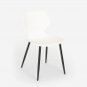 Set kvadratiskt bord 80x80cm industriell design 4 polypropen stolar Sartis Light Inköp