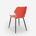 Set kvadratiskt bord 80x80cm industriell design 4 polypropen stolar Sartis Light 