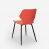 Set kvadratiskt bord 80x80cm industriell design 4 polypropen stolar Sartis Light 