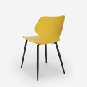 Set kvadratiskt bord 80x80cm industriell design 4 polypropen stolar Sartis 
