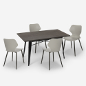set 4 stolar rektangulärt bord 120x60cm industriell design bantum Modell