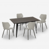set 4 stolar rektangulärt bord 120x60cm Lix industriell design bantum Modell