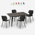 set 4 stolar rektangulärt bord 120x60cm industriell design bantum Kampanj