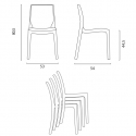 Set 6 transparenta stolar matbord 200x80cm industriell design Lewis 